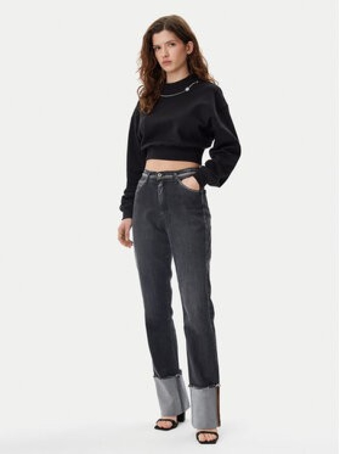 HUGO Bluza Dewita 50530446 Czarny Oversize