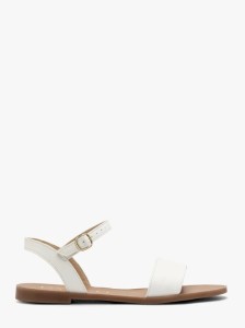 Białe sandały damskie płaskie