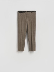 Spodnie cygaretki z paskiem - wielobarwny