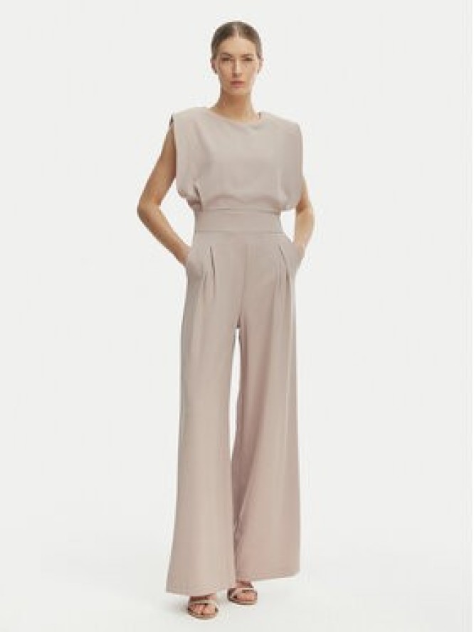 Rinascimento Kombinezon CFC0127546003 Beżowy Wide Leg