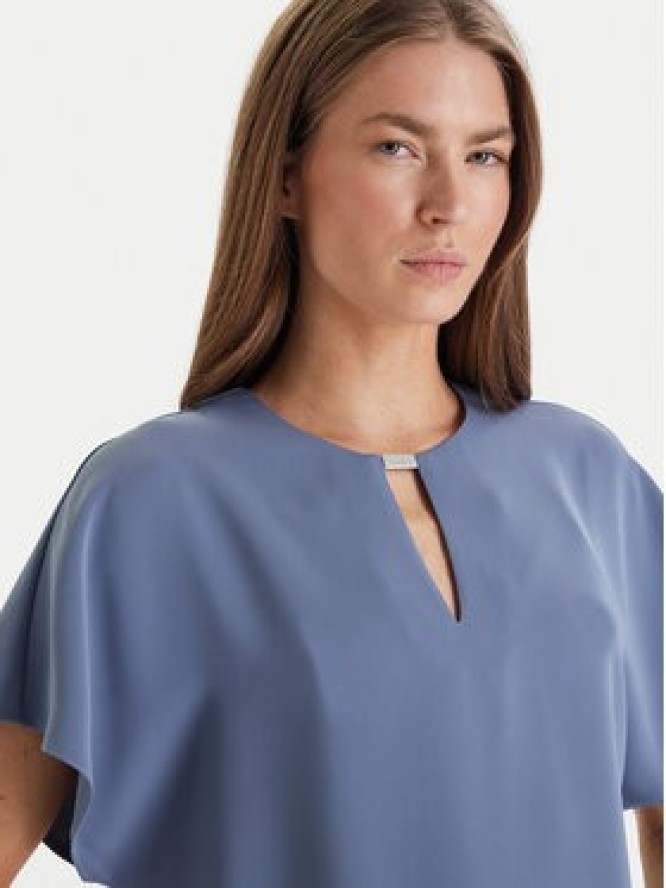Calvin Klein Bluzka LV044E902G Błękitny Regular Fit