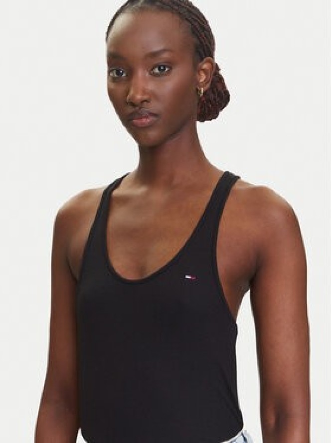 Tommy Jeans Top DW0DW20917 Czarny Regular Fit