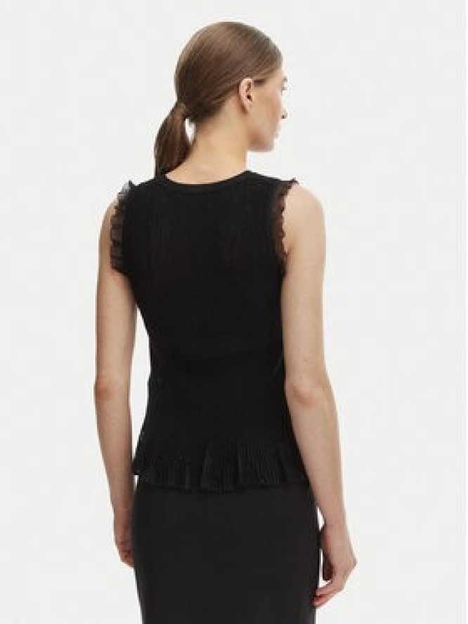 Rinascimento Top CFM0012241003 Czarny Slim Fit