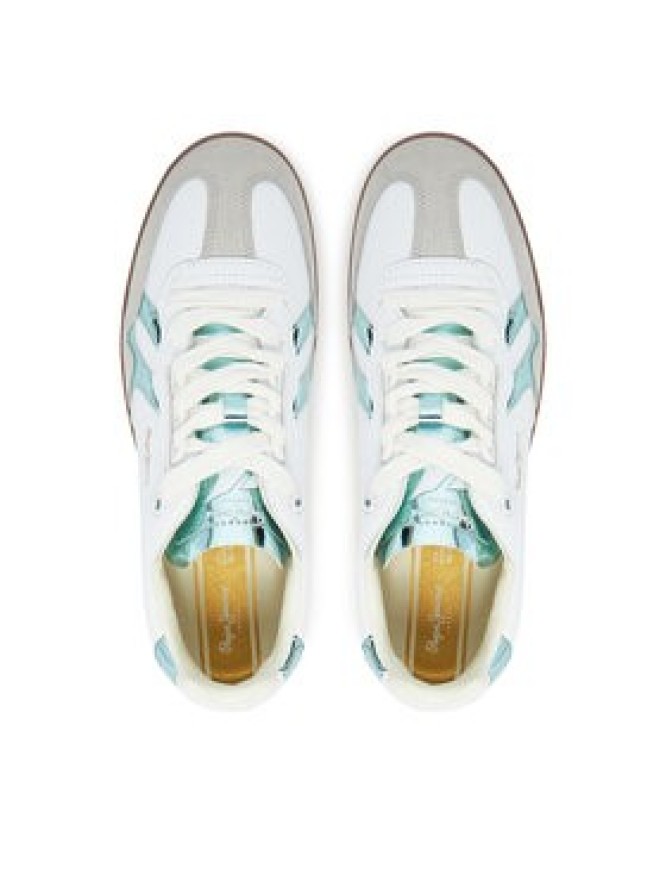 Pepe Jeans Sneakersy Ball Rise W PLS00037 Biały