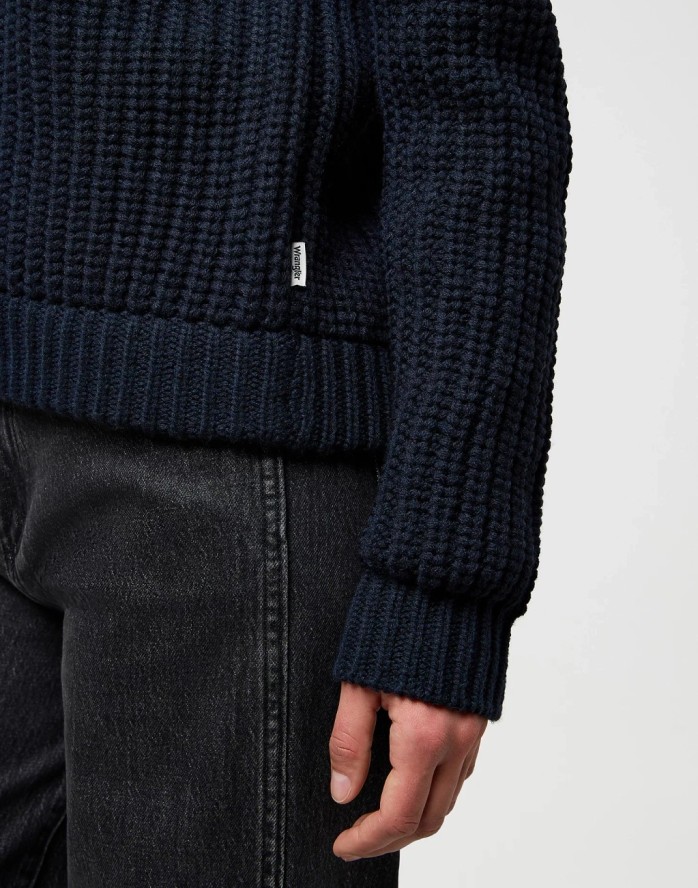 DAMSKI SWETER WRANGLER WESTERN CARDIGAN DARK NAVY 112370796