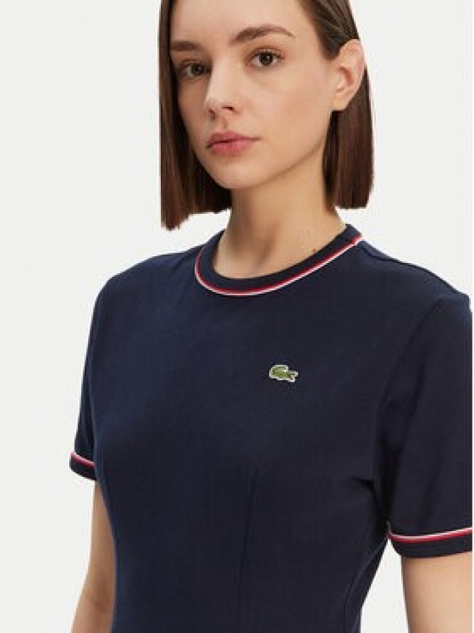 Lacoste Sukienka codzienna EF9988 Granatowy Slim Fit