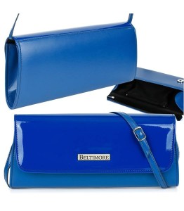 Torebka damska kopertówka wieczorowa chabrowa Beltimore W20