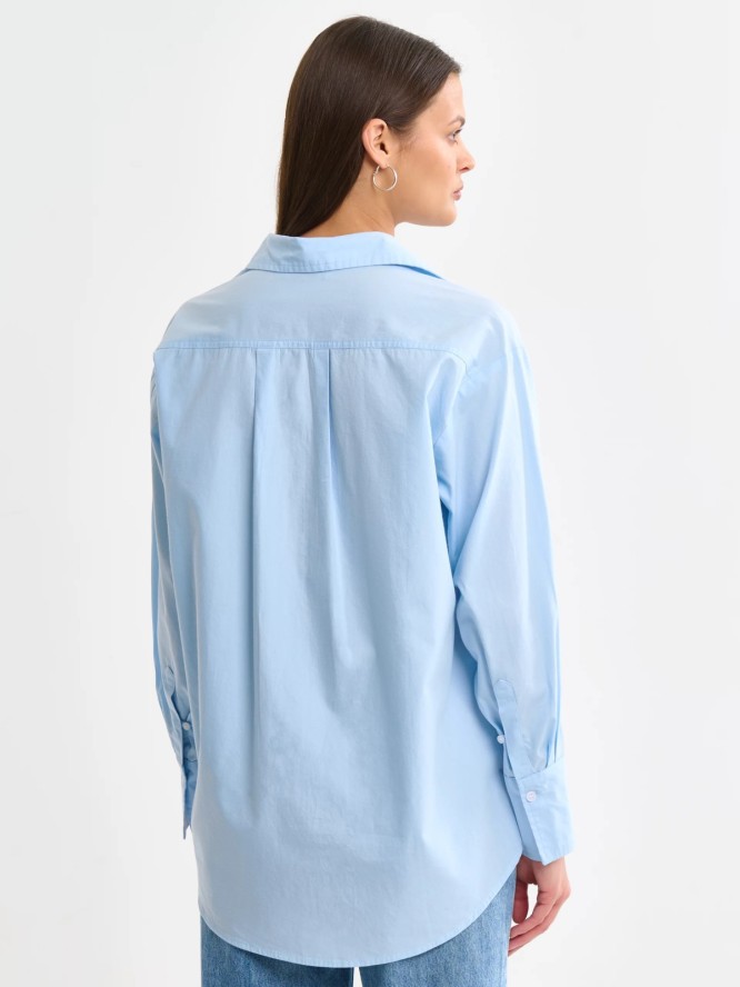 Koszula damska oversize niebieska Lamesa 400