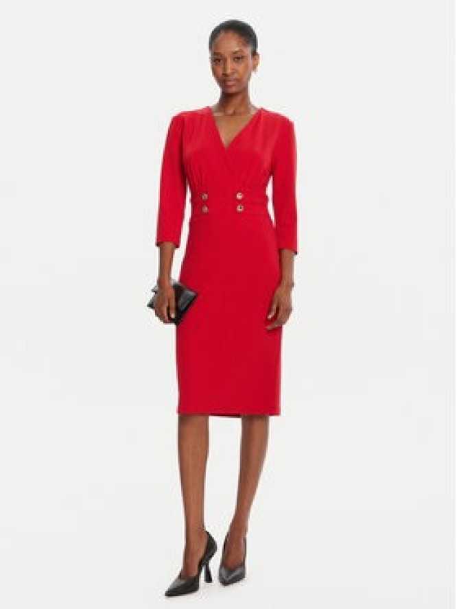 Rinascimento Sukienka koktajlowa CFC0126151003 Czerwony Slim Fit