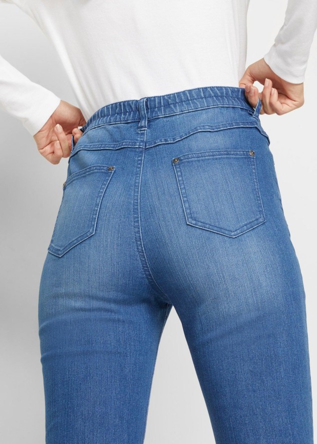 Dżinsy bootcut z wysokim stanem i wygodną talią