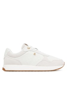 Tommy Hilfiger Sneakersy Th Runner Monogram FW0FW09586 Kremowy