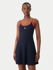 Tommy Jeans Sukienka codzienna DW0DW22335 Granatowy Slim Fit