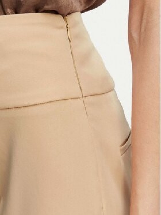 ACCESS FASHION Spodnie materiałowe 63-5022-135 Beżowy Flare Fit