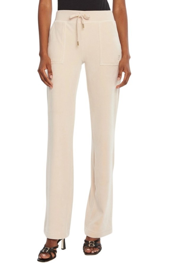 JUICY COUTURE Piaskowe damskie spodnie dresowe Del Ray Gold, Rozmiar M