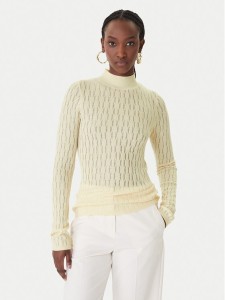 Patrizia Pepe Sweter 8K0368/K307-W409 Beżowy Regular Fit