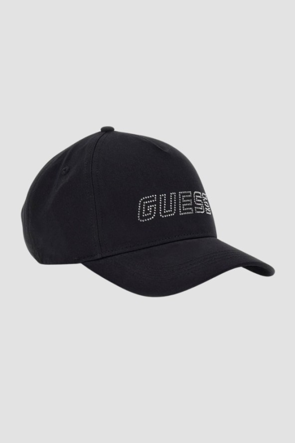GUESS Czarna damska czapka z daszkiem