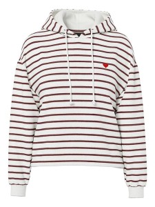 Pieces Bluza "Chilli" w kolorze brązowo-białym rozmiar: S