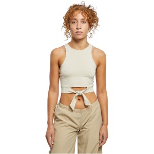 Damski tank top z podwójnym zamkiem z kokardkami Urban Classics