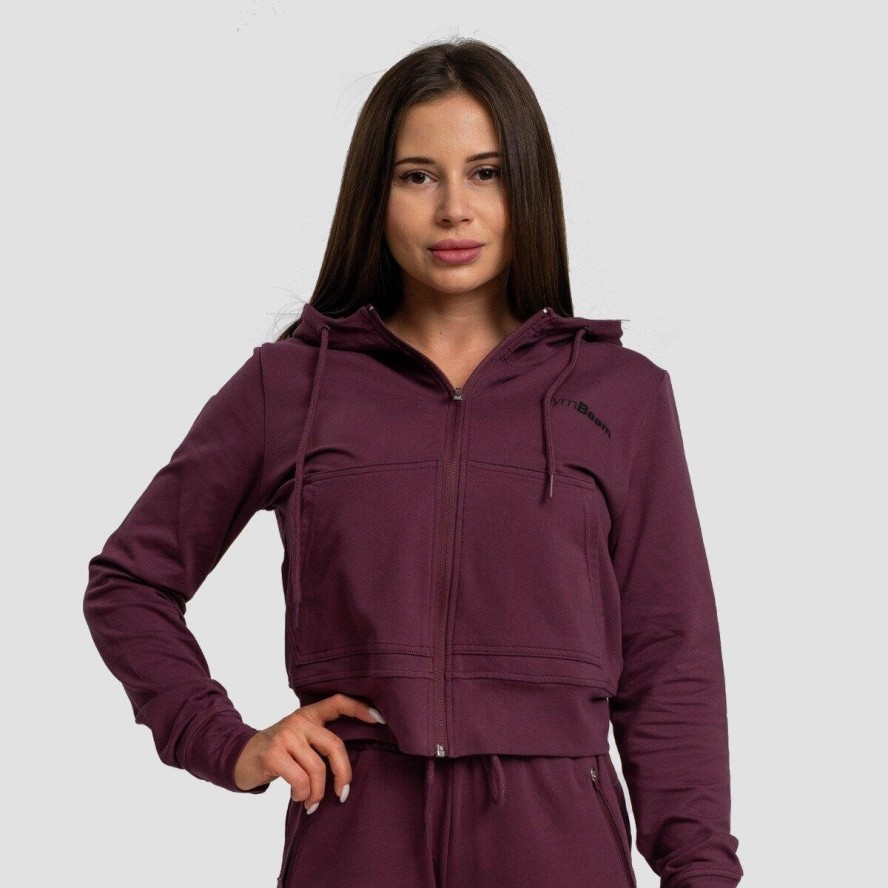 Bluza damska fitness z kapturem i zamkiem TRN