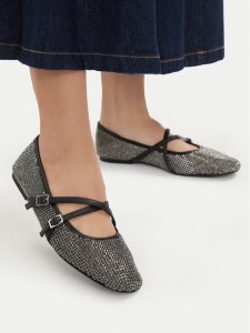 Steve Madden Baleriny Watchlist 11005277 Czarny