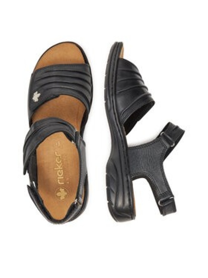 Rieker Sandały 64560-01 Czarny