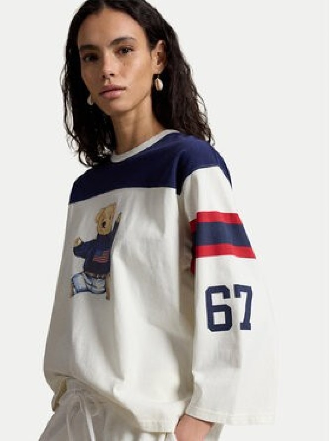 Polo Ralph Lauren Bluzka 211A12714001 Kremowy Oversize