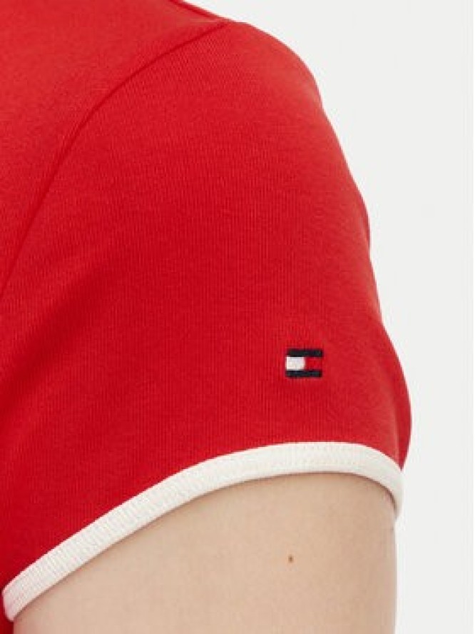 Tommy Hilfiger T-Shirt WW0WW49245 Czerwony Slim Fit