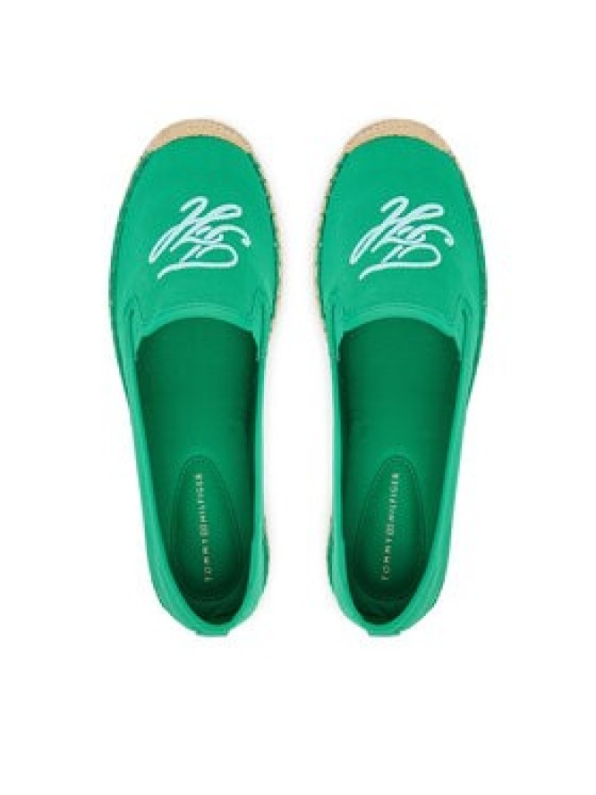 Tommy Hilfiger Espadryle Th Script Summer Espadrille FW0FW09240 Zielony