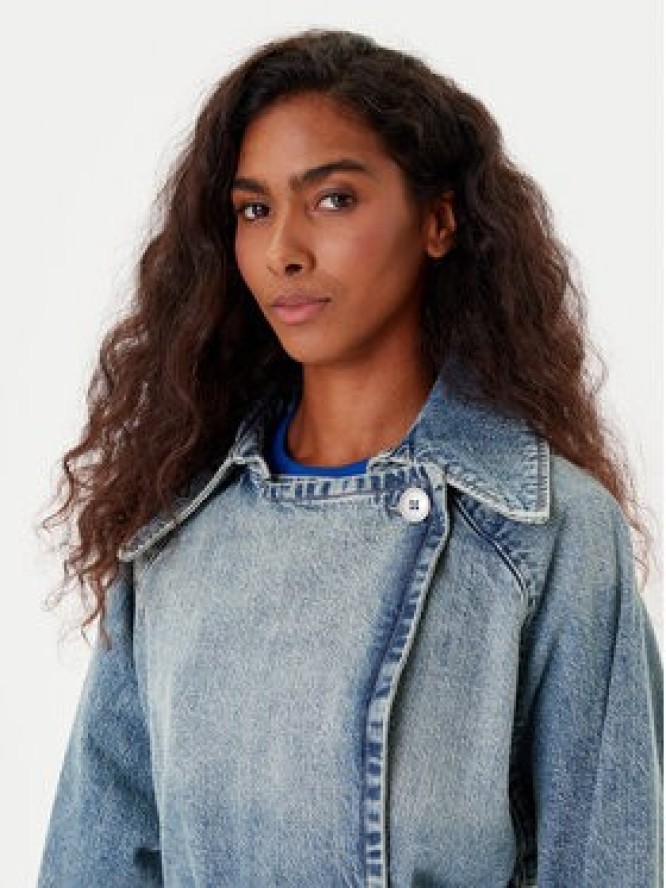 HUGO Trencz Garena 50541545 Niebieski Oversize