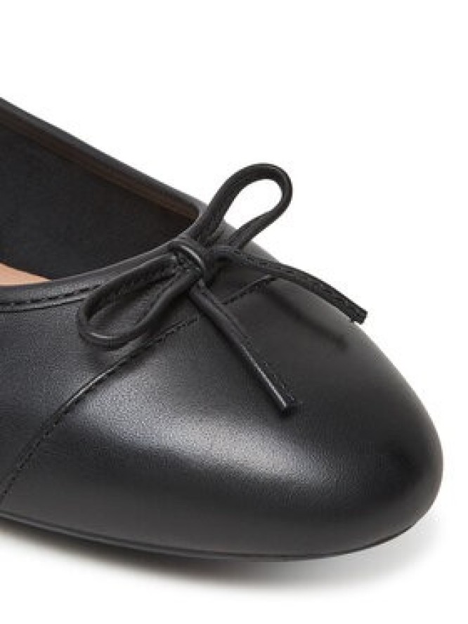 Tommy Hilfiger Baleriny Toe Cap Leather Ballerina FW0FW08759 Czarny