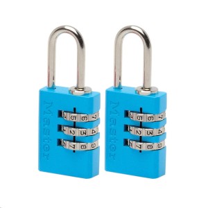 Zestaw 2 kłódek na szyfr Master Lock 7620EURTCC z aluminium