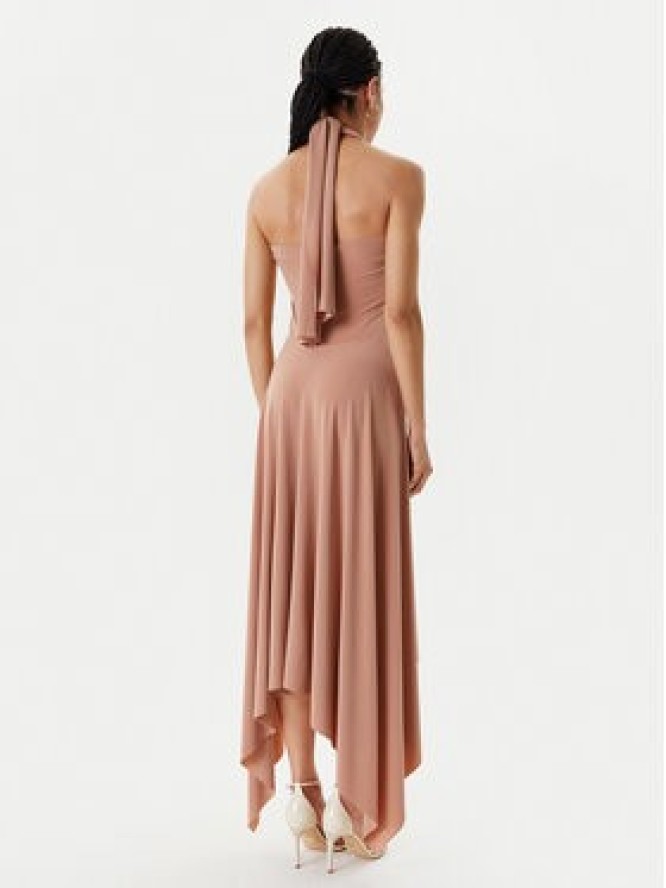 NORMA KAMALI Sukienka koktajlowa KK1253PLO62833 Beżowy Slim Fit