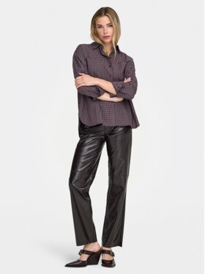ONLY Koszula Fenna 15375372 Fioletowy Oversize