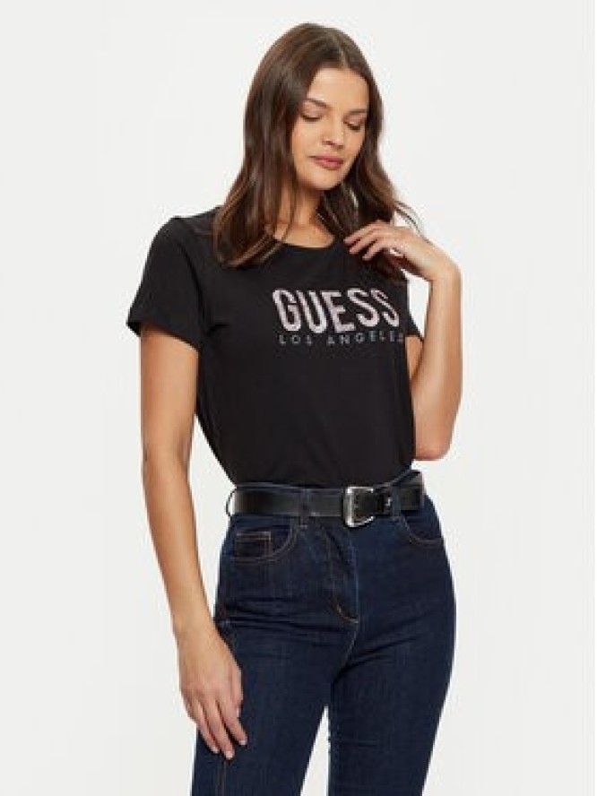 Guess T-Shirt W5RI19 I3Z14 Czarny Regular Fit