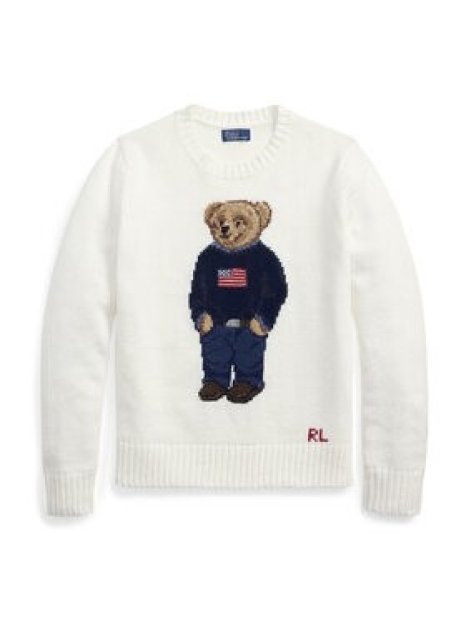 Polo Ralph Lauren Sweter 211978359001 Biały Relaxed Fit