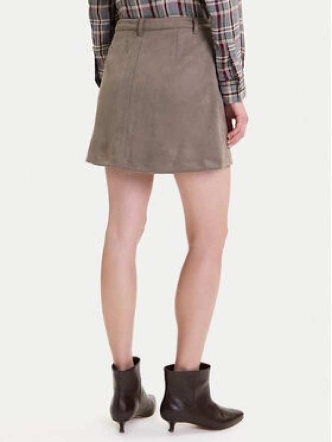 ONLY Spódnica z imitacji skóry Amazing 15351289 Beżowy Slim Fit