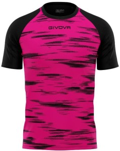 Koszulka sportowa Givova Pixel Fuxia-czarny Róż