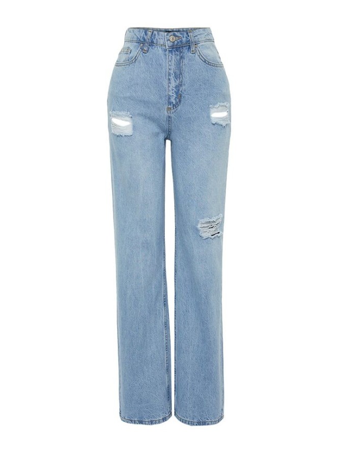 trendyol Dżinsy - Comfort fit - w kolorze błękitnym rozmiar: 38