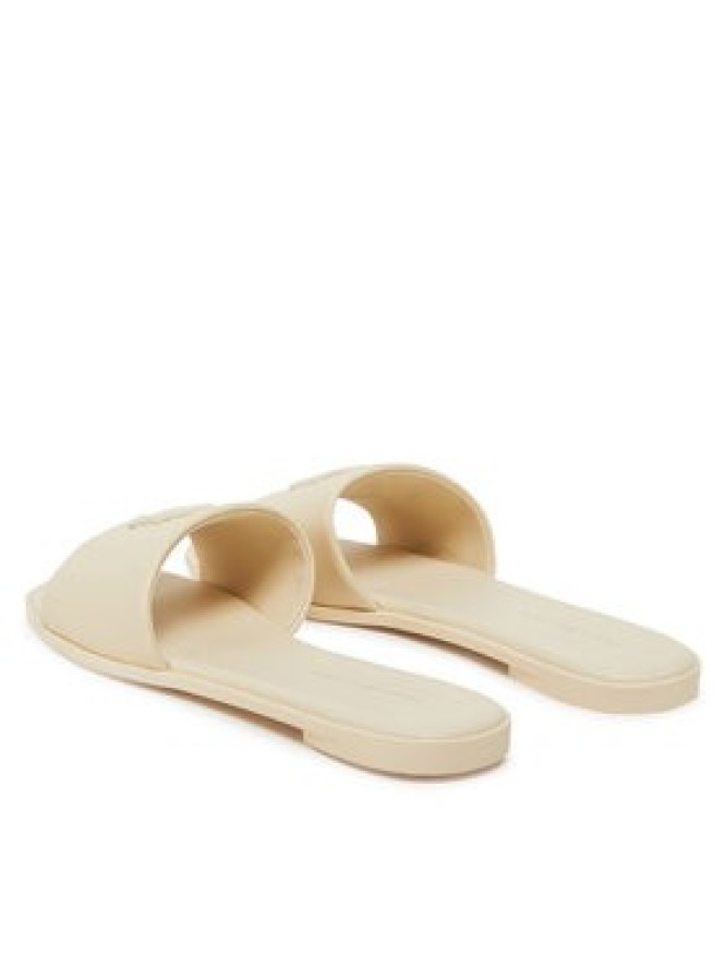 Tommy Hilfiger Klapki Th Logo Hardware Leather Mule FW0FW08806 Écru