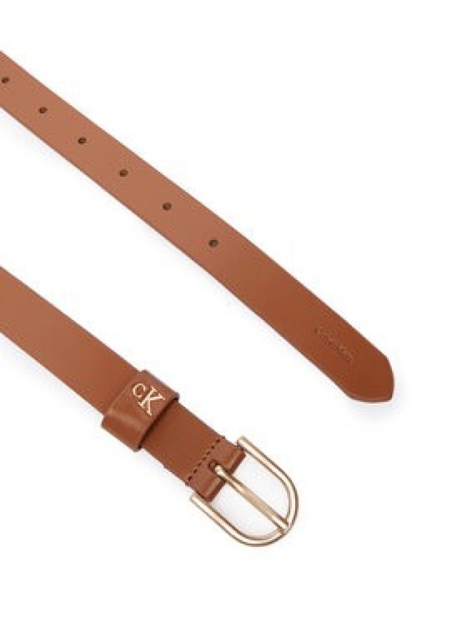 Calvin Klein Pasek Damski Rounded Buckle Ck Loop LV04F7107G Brązowy