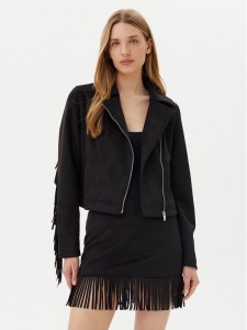 Noisy May Kurtka z imitacji skóry Abby 27033110 Czarny Regular Fit