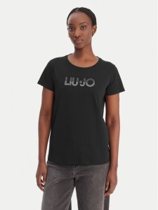 Liu Jo Sport T-Shirt TA6056 JS923 Czarny Regular Fit