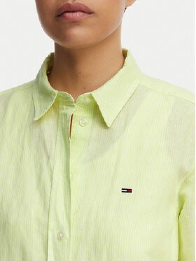 Tommy Jeans Koszula DW0DW22209 Zielony jasny Relaxed Fit
