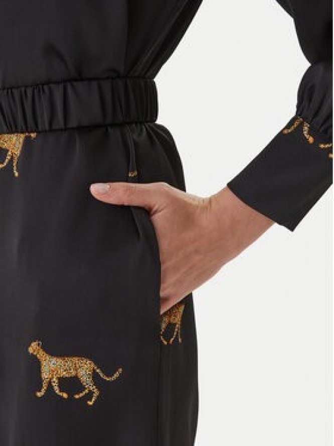 LOLA CASADEMUNT Sukienka koszulowa LS2616091 Czarny Regular Fit