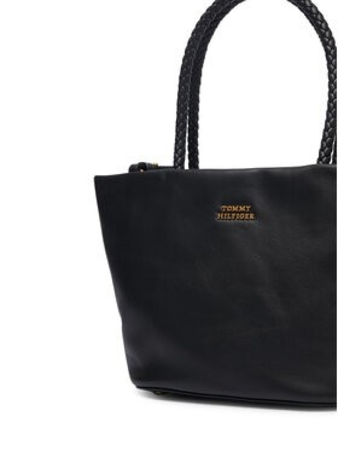 Tommy Hilfiger Torebka Th Marina Bucket Leather AW0AW18739 Czarny