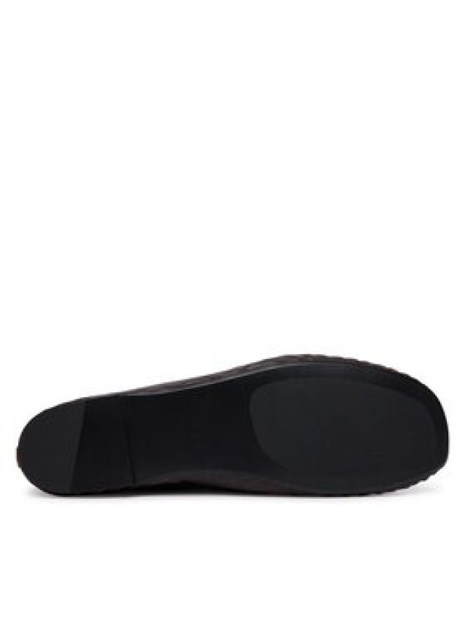 Calvin Klein Baleriny Oblique Ballerina Cut Lth HW0HW03033 Bordowy