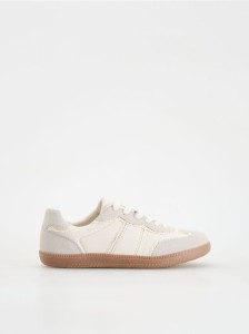 Sneakersy z łączonych materiałów - biały
