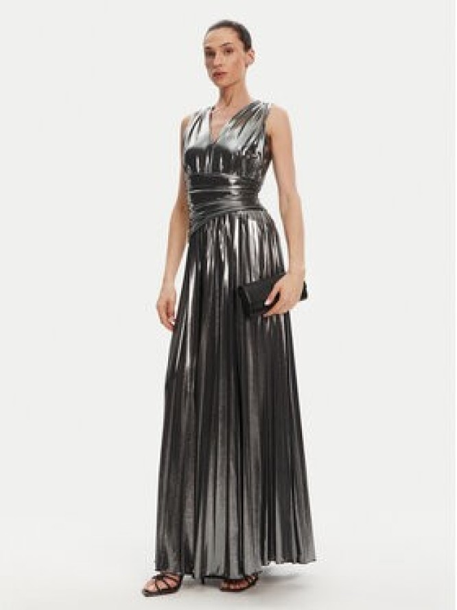 Fracomina Sukienka wieczorowa FQ25SD3004W798L9 Srebrny Regular Fit