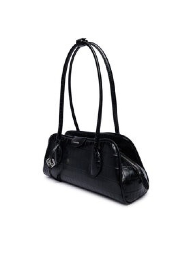 Calvin Klein Torebka Emblem Trio Croco Shoulder Bag LV04F3780G Czarny
