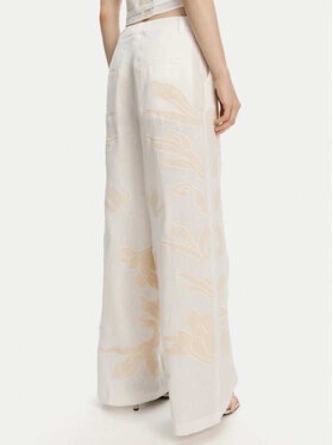 Marella Spodnie materiałowe Kadiak 2513131212 Biały Wide Leg
